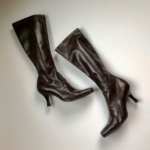 Franco Sarto - leather, stretch knee boot